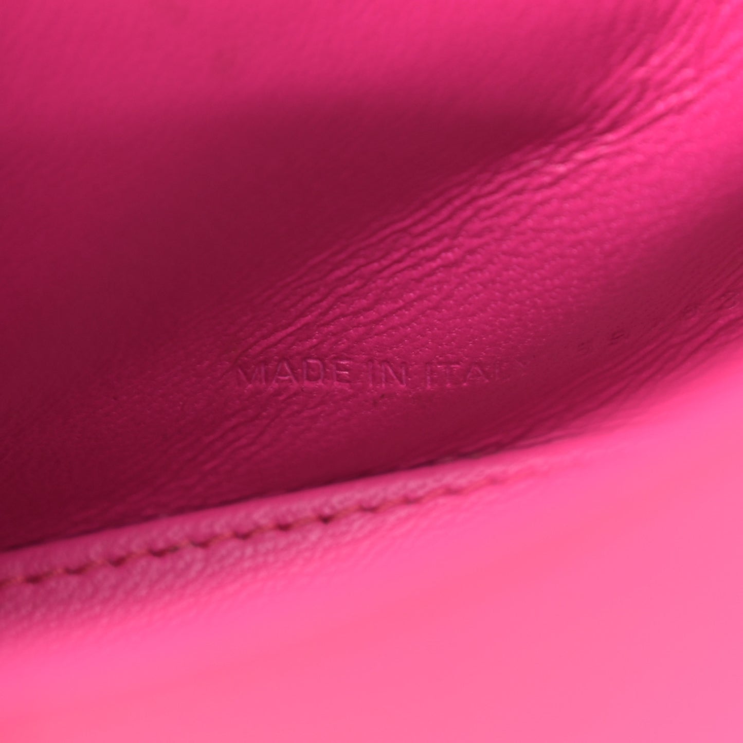 Shiny Box Calfskin Hourglass Top Handle Bag XS Acid Fuchsia