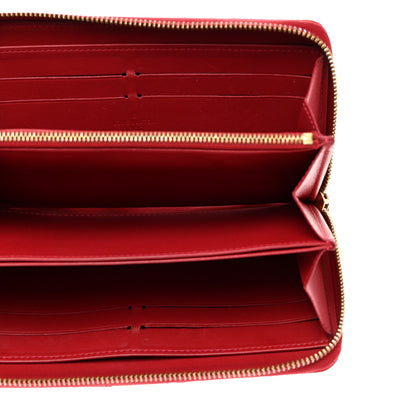 Louis Vuitton Vernis Rayures Zippy Wallet Pomme D'Amour 5 of 13