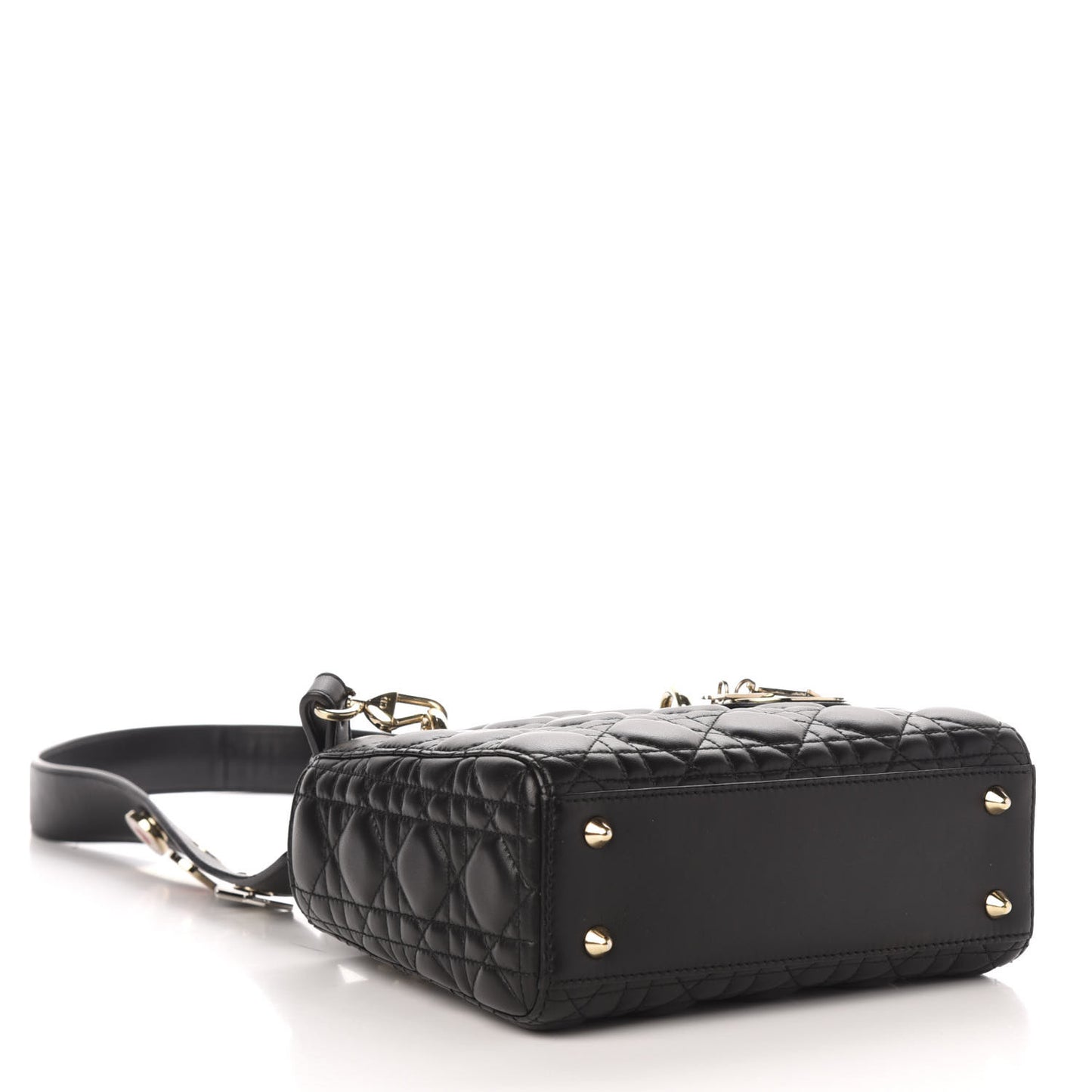Lambskin Cannage Small Lucky Badges My Lady Dior Black