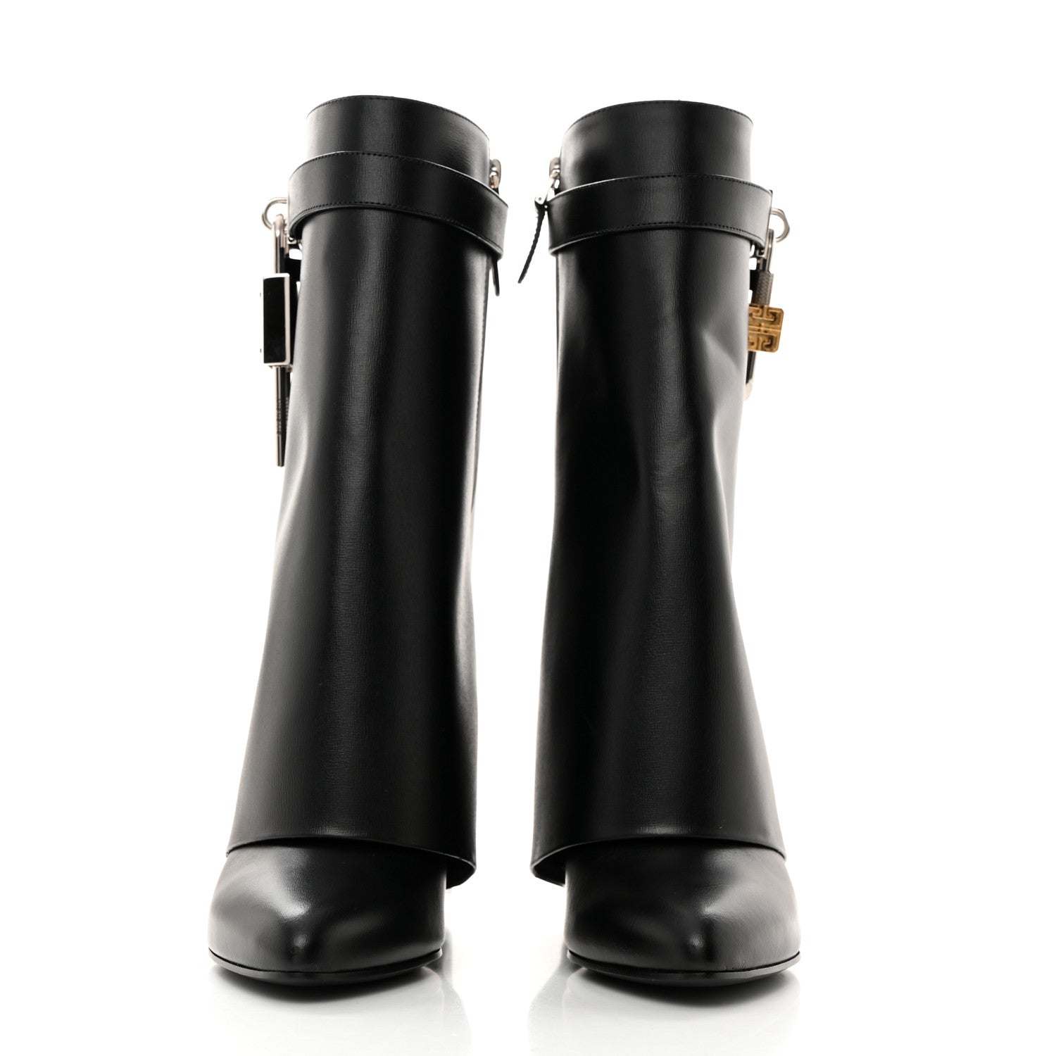 Givenchy Calfskin Shark Lock Ankle Boots 39 Black 2 of 8