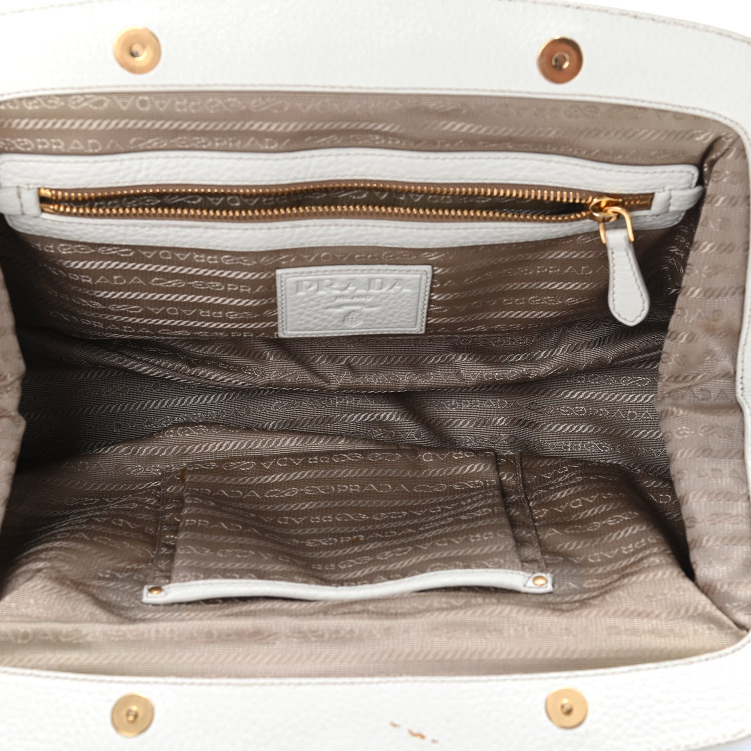Prada Jacquard Logo Satchel Talco 4 of 11