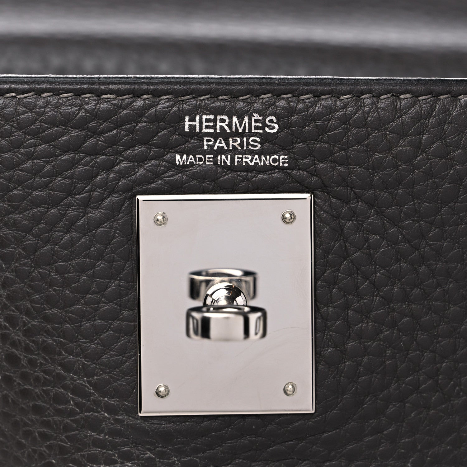 Hermes Taurillon Clemence Kelly Retourne 32 Graphite 6 of 15