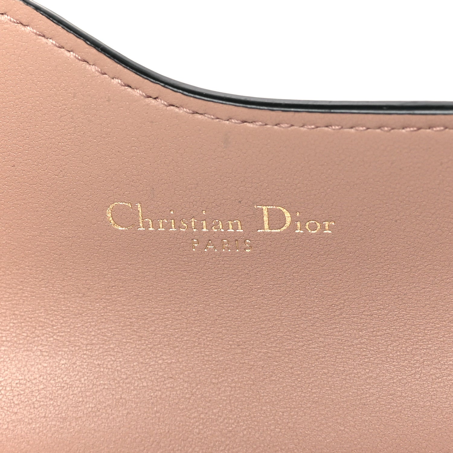 Christian Dior Grained Calfskin Saddle Card Holder Blush 6 of 8