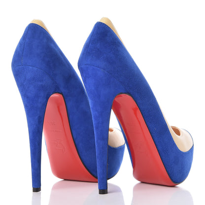 Christian Louboutin Suede Nappa Mirror Mago 160 Pumps 36.5 Blue 4 of 7