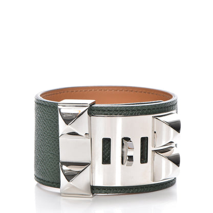 Hermes Epsom Collier de Chien CDC Bracelet L Vert Anglais 3 of 7