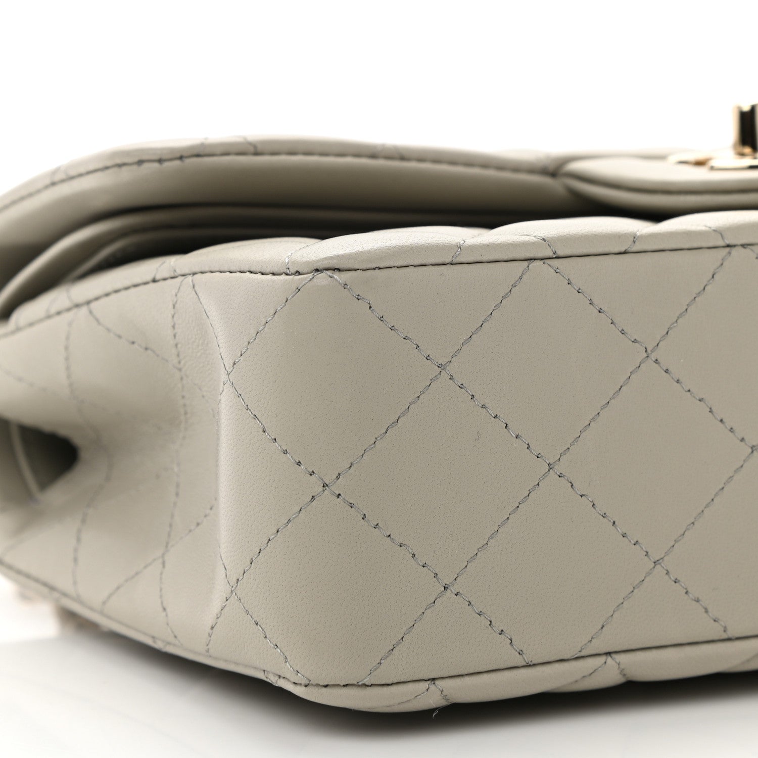 Chanel Lambskin Quilted Small Double Flap Grey 9 of 11