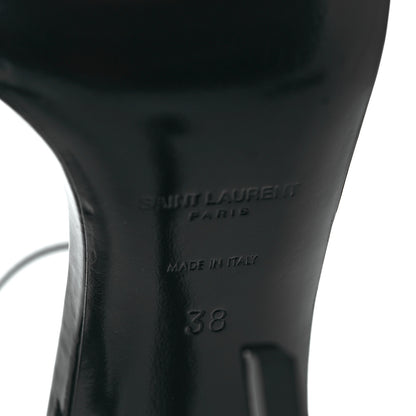 Saint Laurent Patent Calfskin Opyum 110 Sandals 38 Black 7 of 10