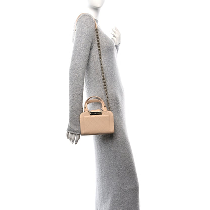 Chanel Grained Calfskin Stitched Mini Label Click Shopper Tote Beige 2 of 12