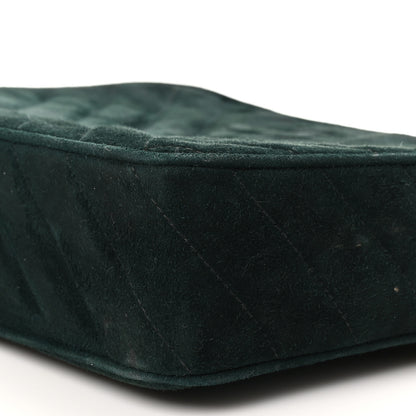 Chanel Suede Chevron Tassel Camera Case Dark Green 10 of 11