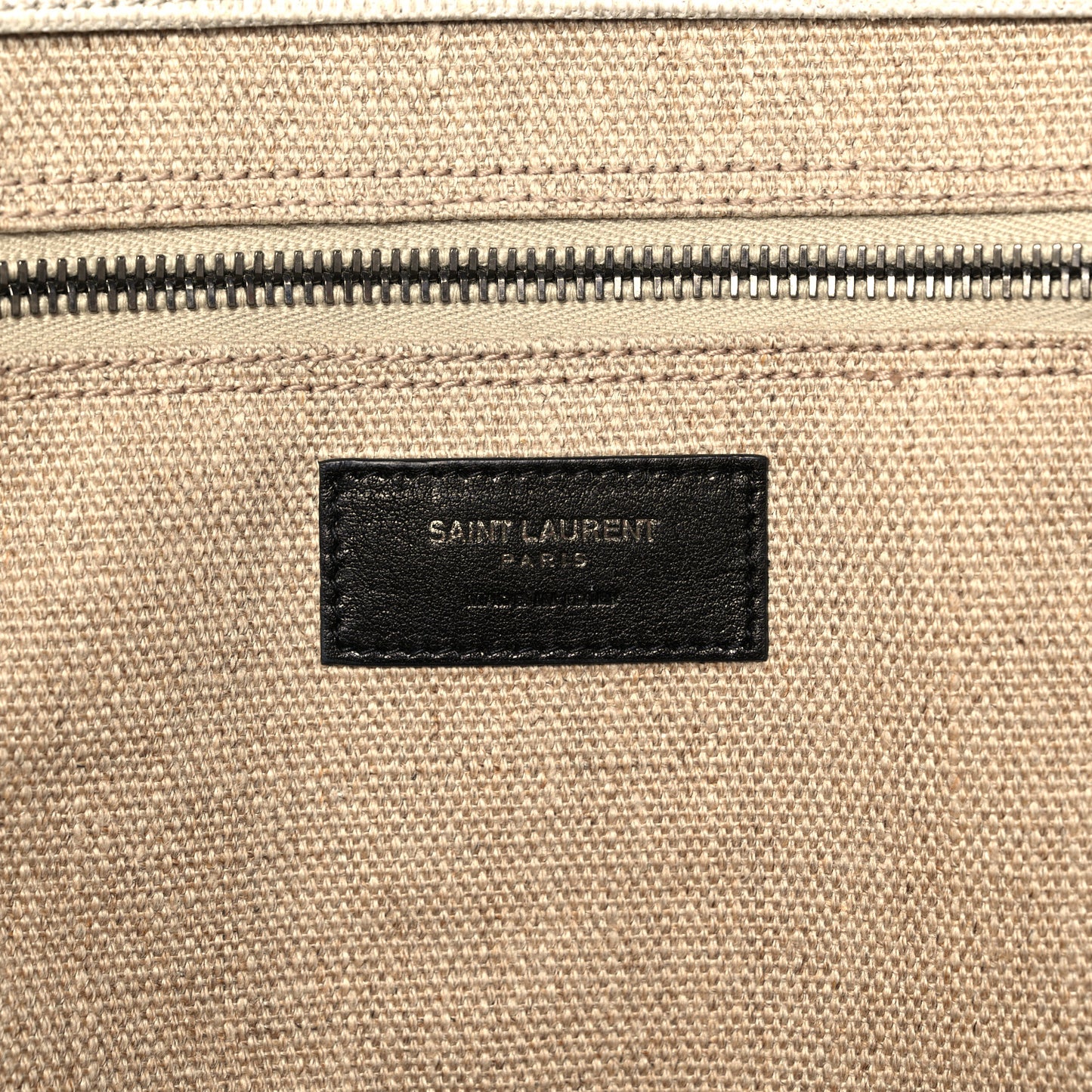 Linen Calfskin Rive Gauche Tote Optic White