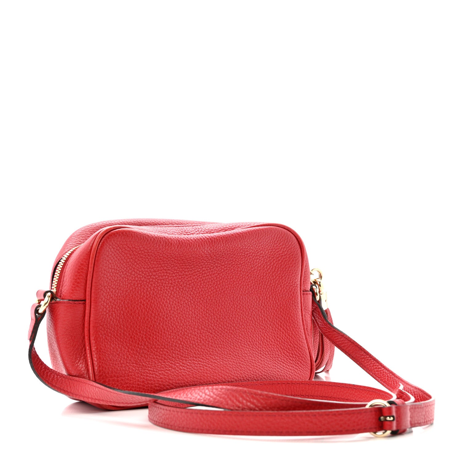 Gucci Pebbled Calfskin Small Soho Disco Bag Tabasco Red 3 of 14