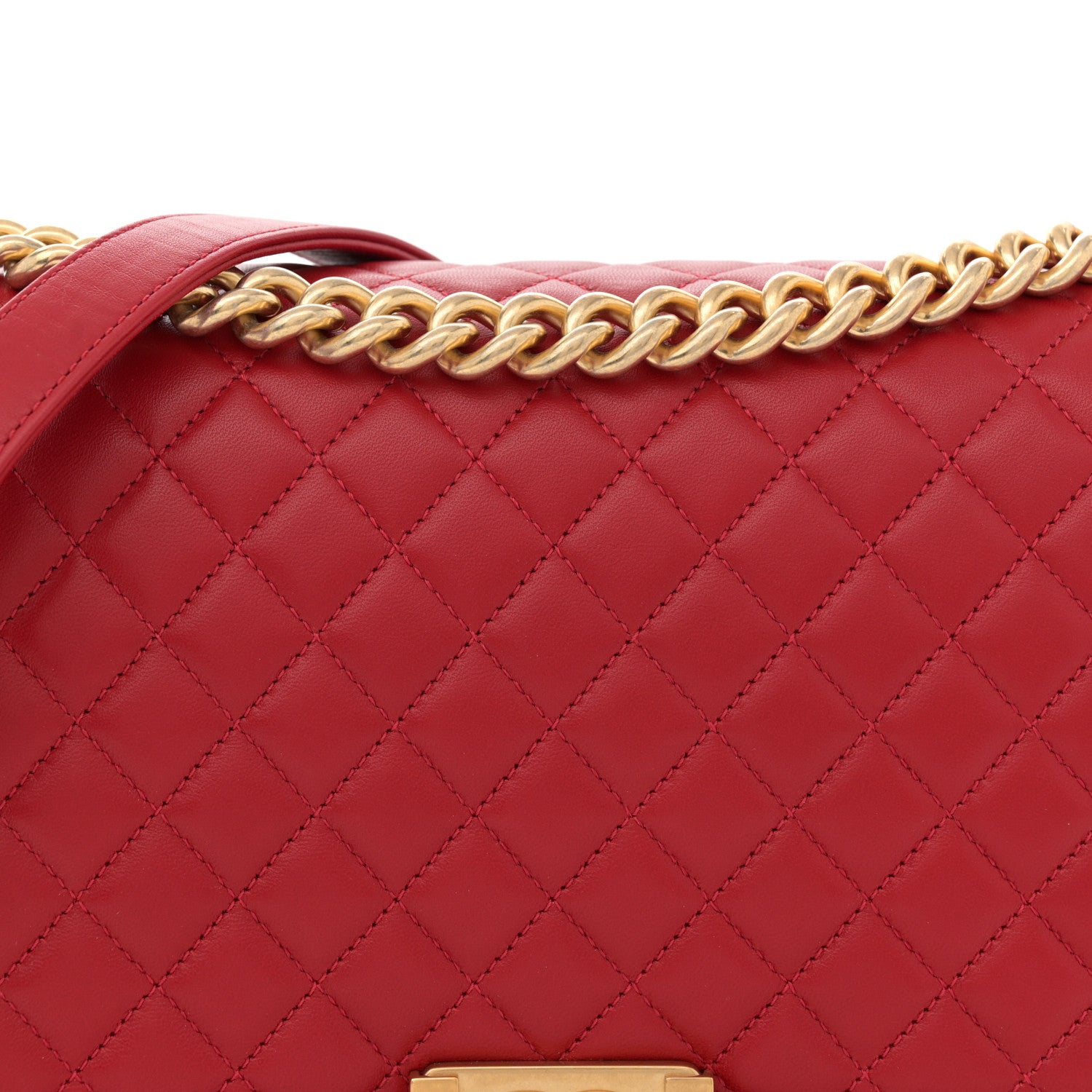 Chanel Lambskin Quilted New Medium Boy Flap Red 8 of 13