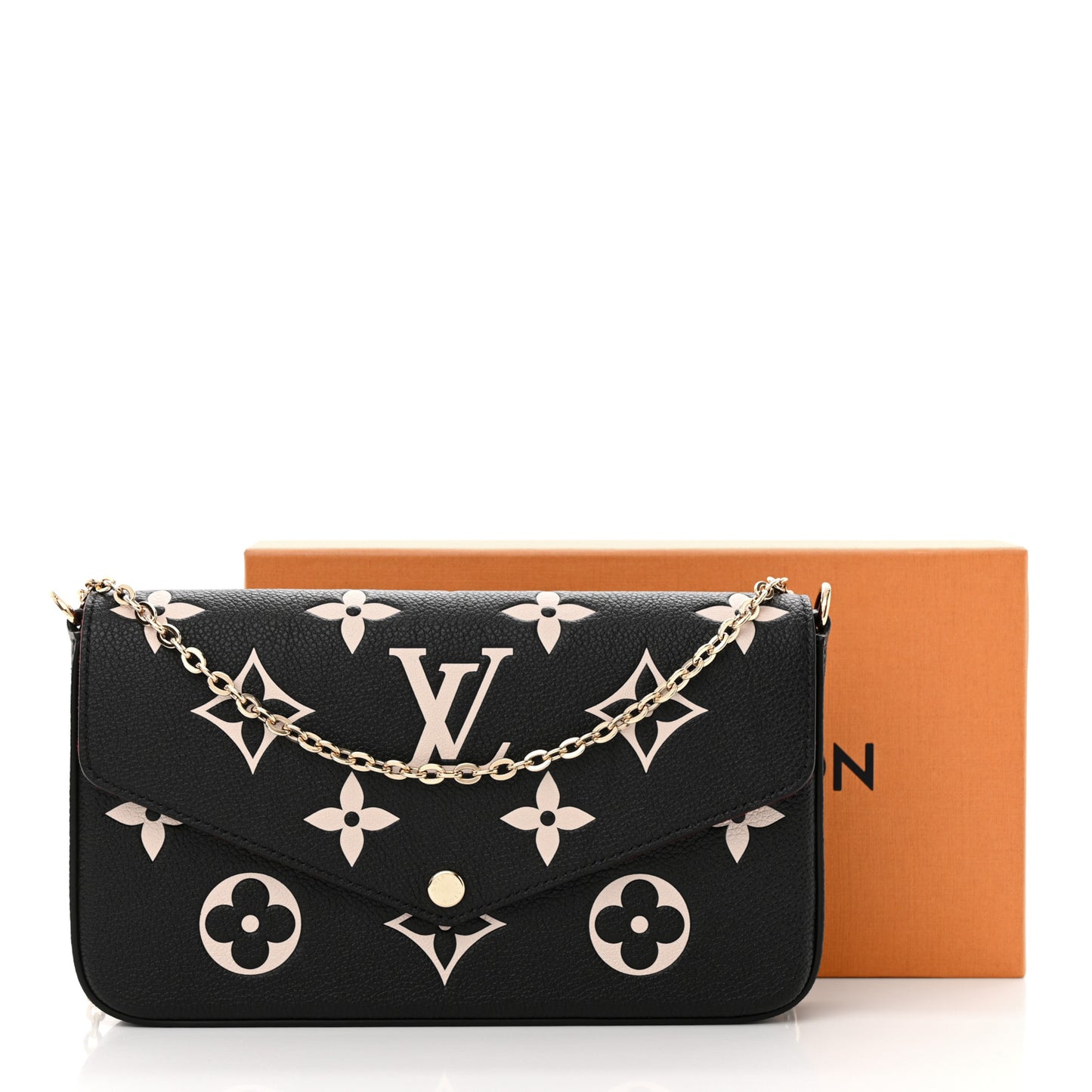 Empreinte Monogram Giant Felicie Pochette Black Beige