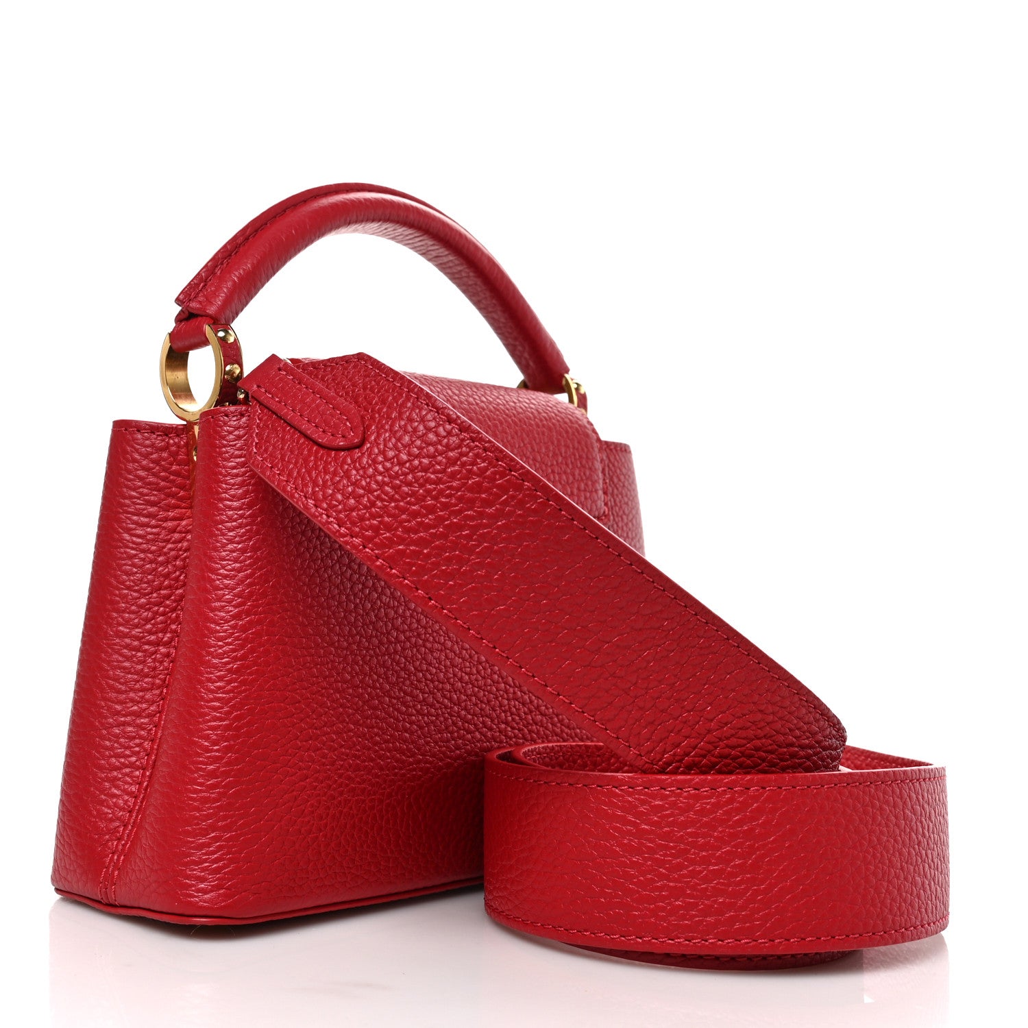 Louis Vuitton Taurillon Mini Capucines Scarlet 3 of 8