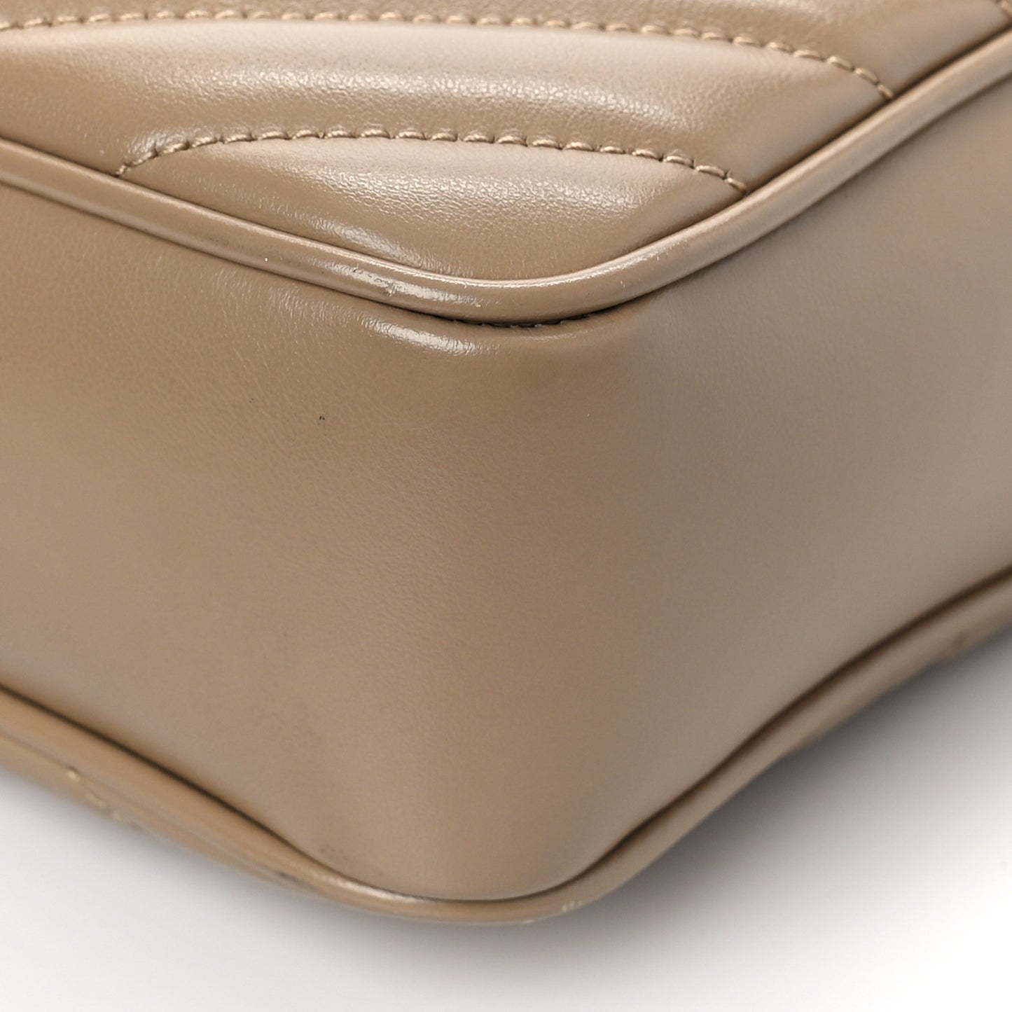 Calfskin Matelasse Monogram Lou Camera Bag Dark Beige