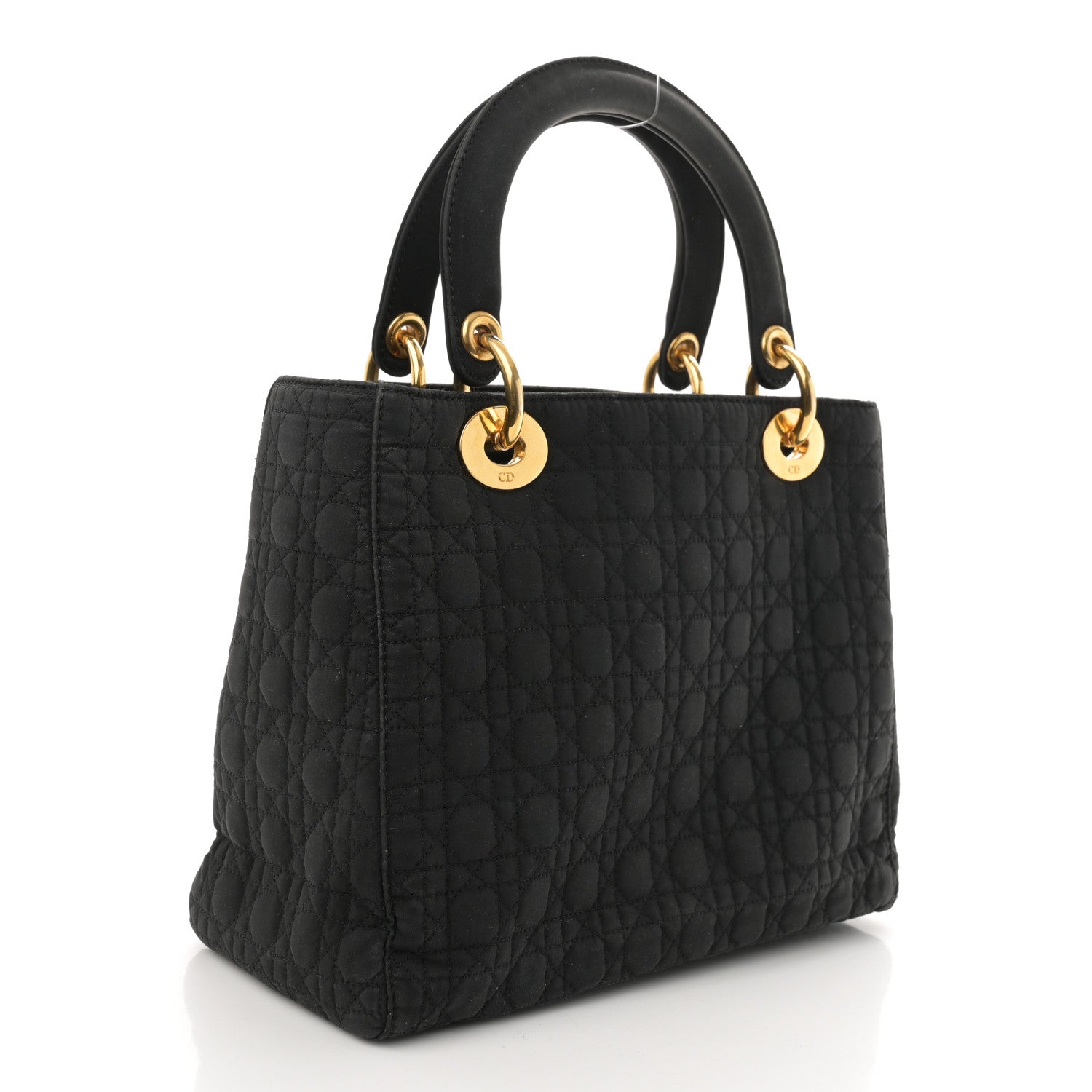 Christian Dior Nylon Cannage Medium Lady Dior Black 3 of 14