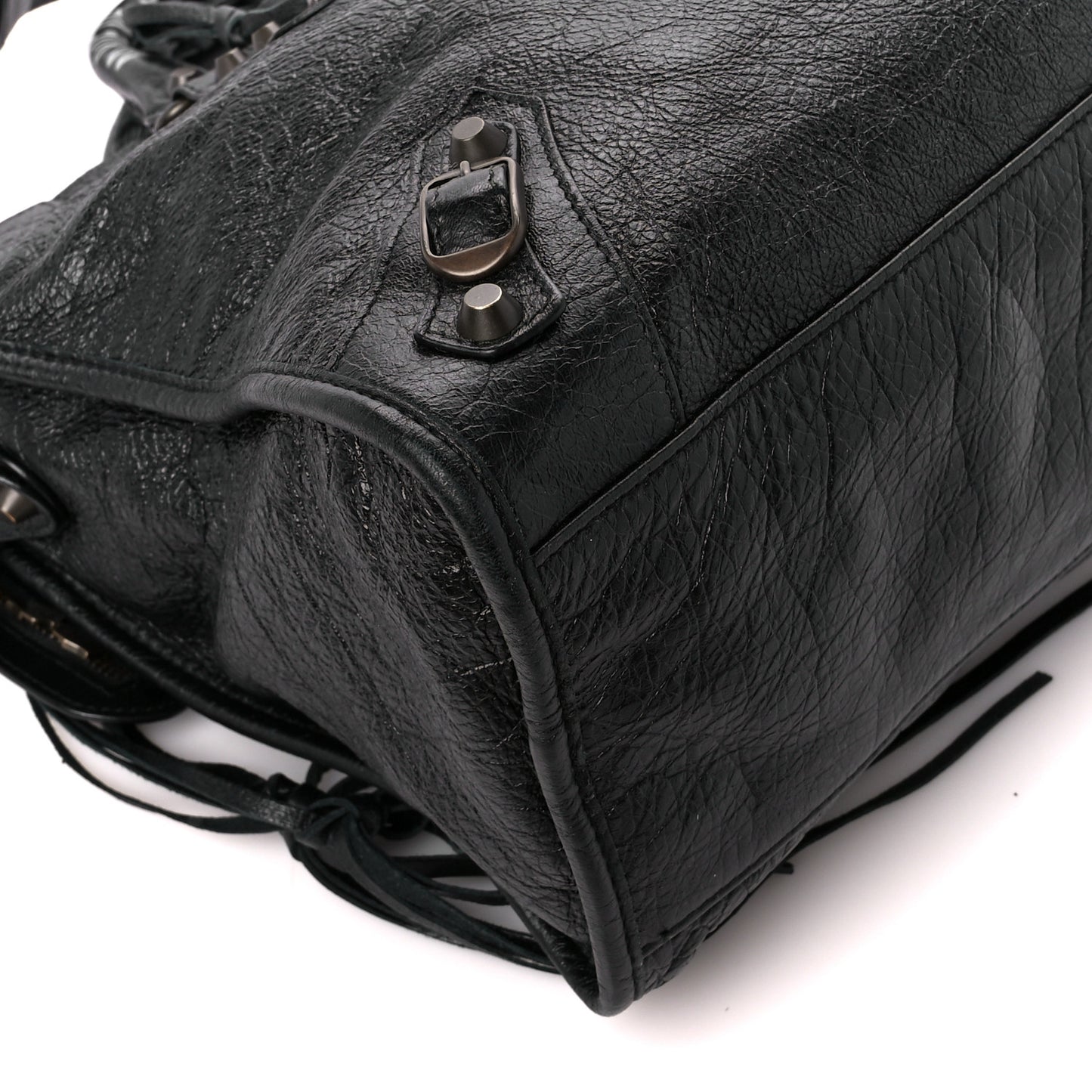 Agneau Arena Graffiti Short Strap Classic Hardware City Black White