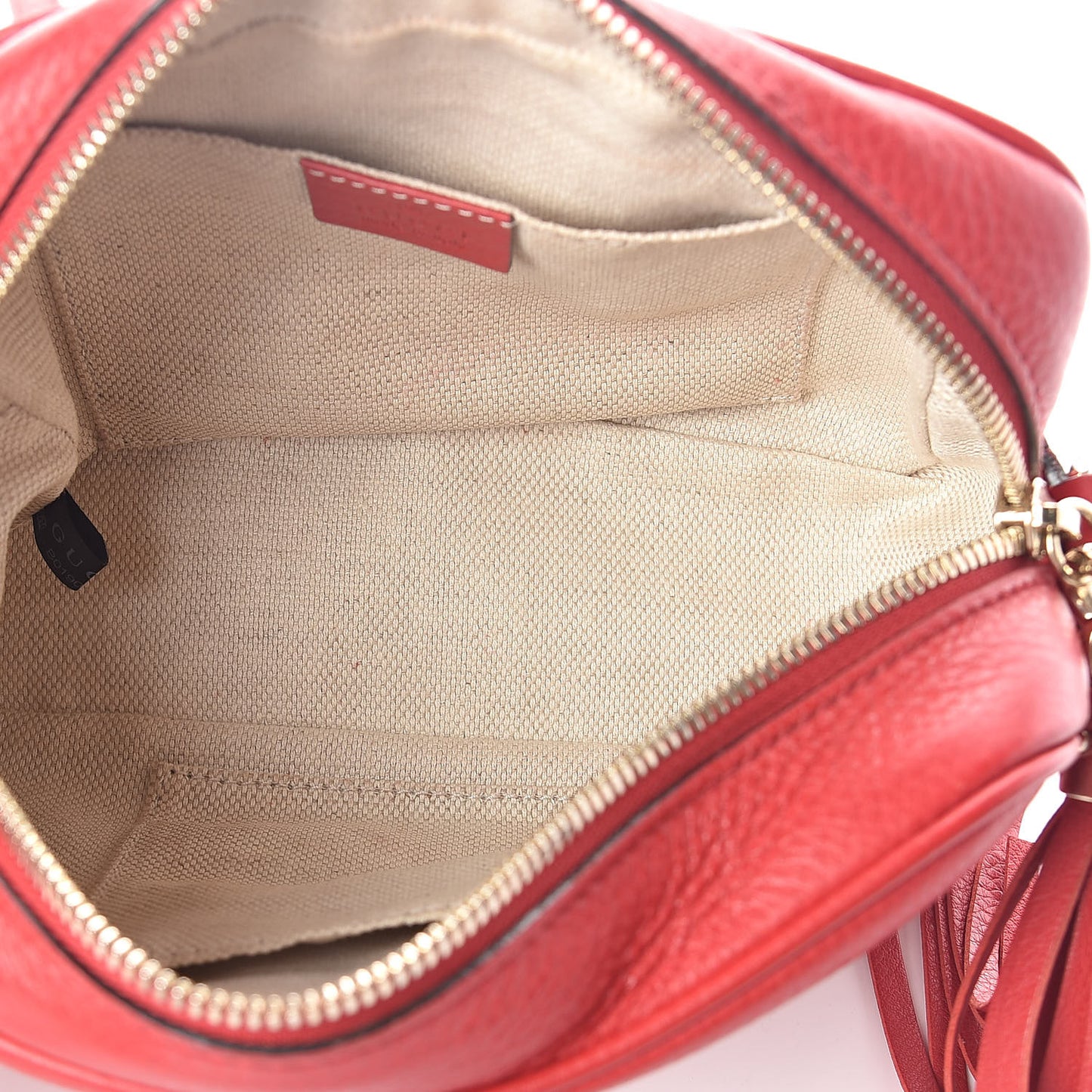 Pebbled Calfskin Small Soho Disco Bag Tabasco Red