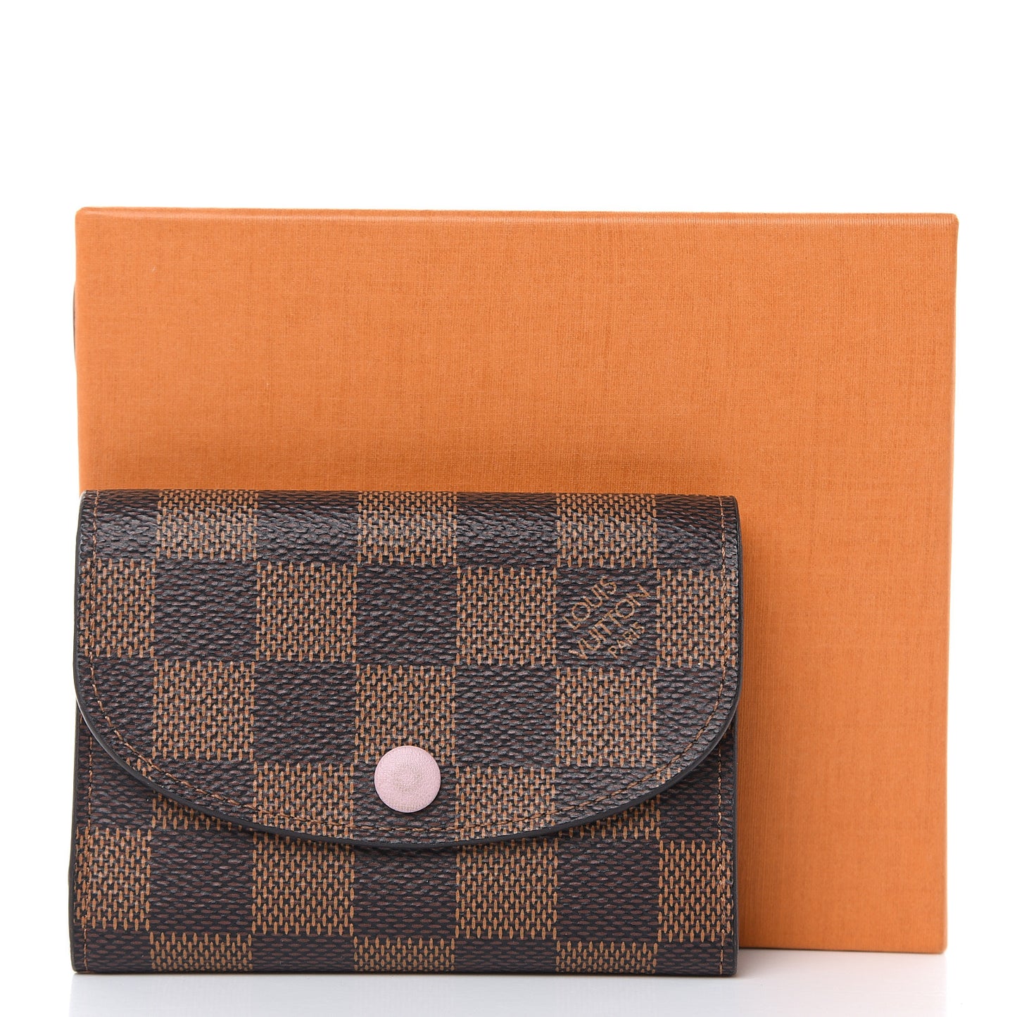 Damier Ebene Rosalie Coin Purse Rose Ballerine