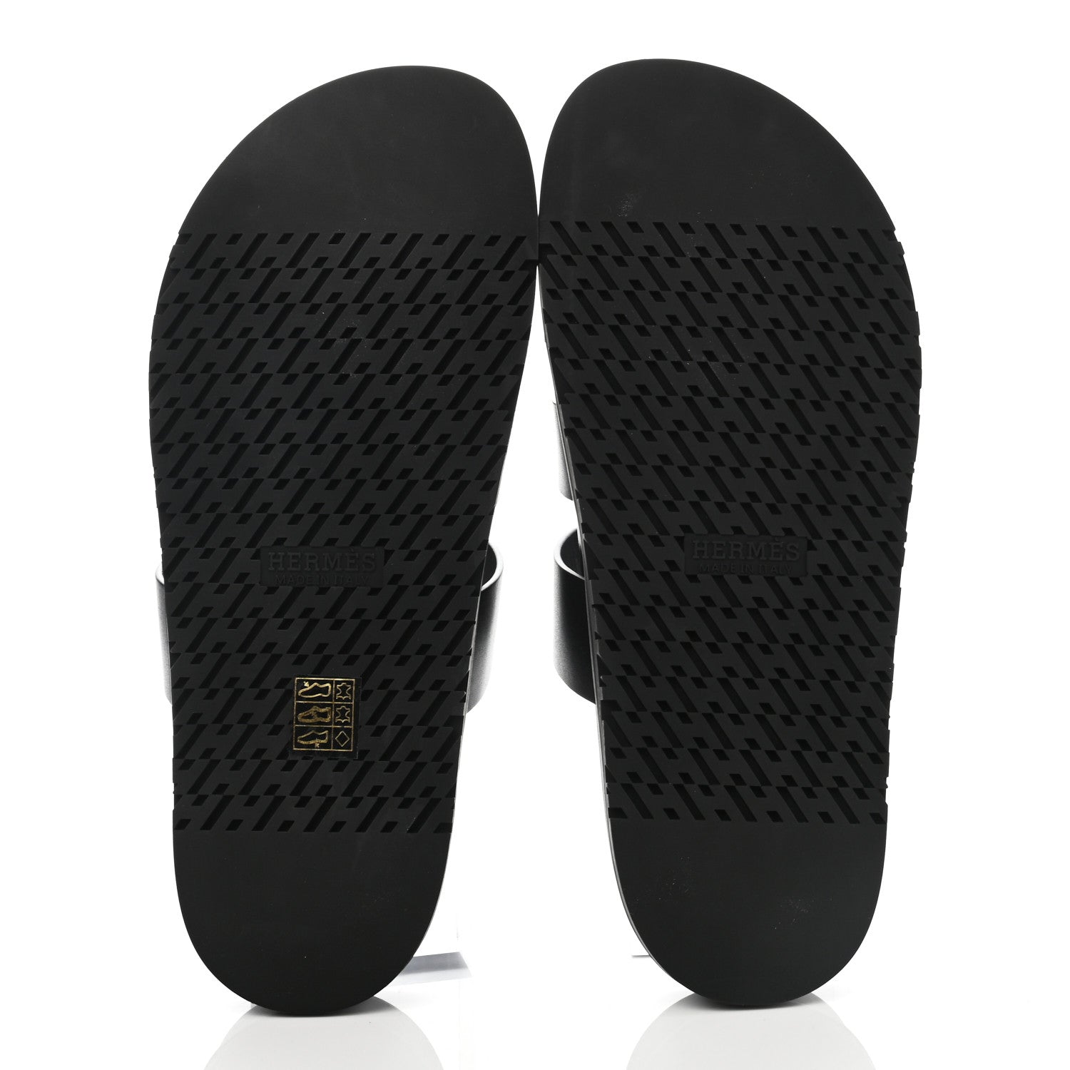 Hermes Calfskin Mens Ankara Sandals 42 Black 5 of 8