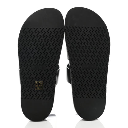 Hermes Calfskin Mens Ankara Sandals 42 Black 5 of 8