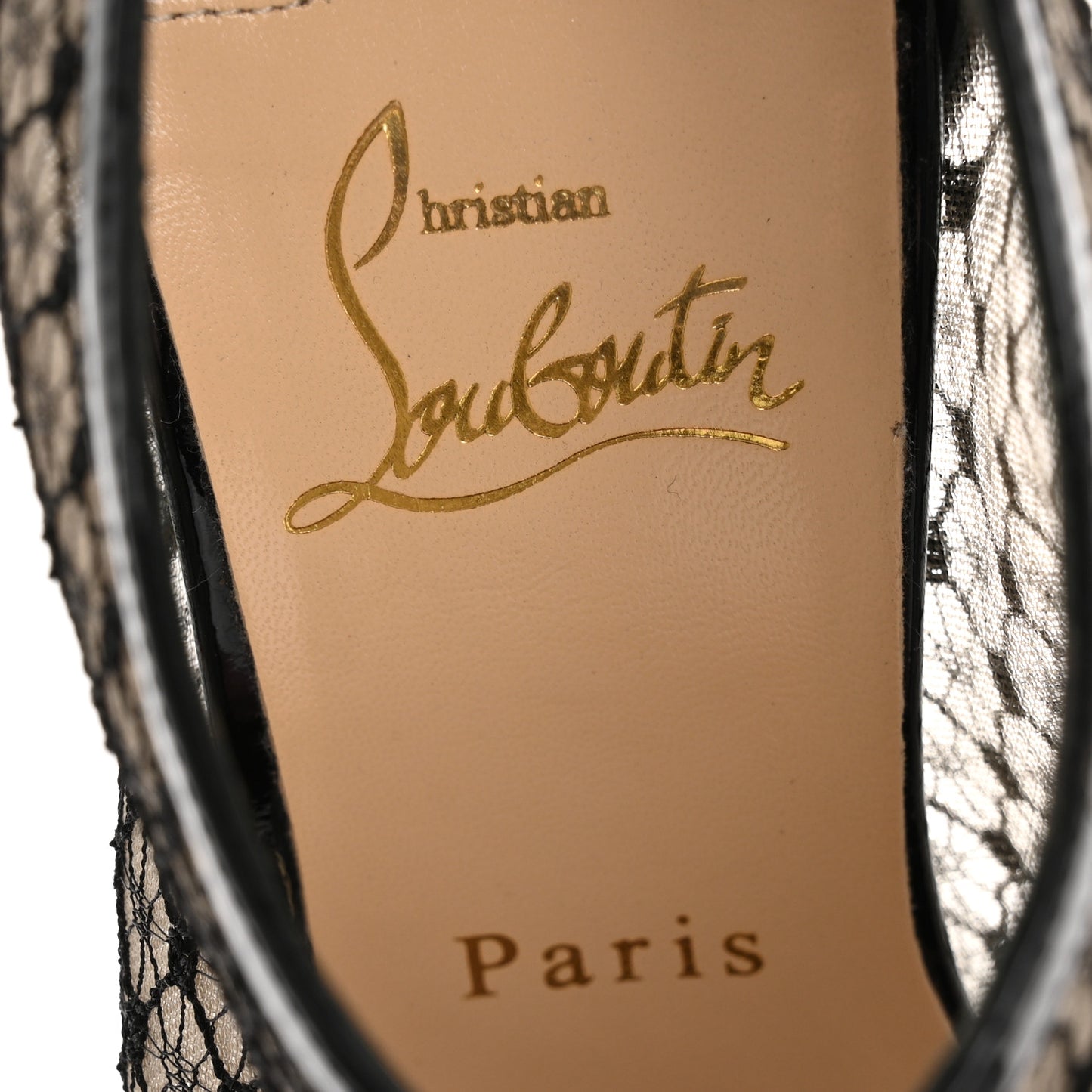 Patent Fishnet Lace Empiralta 120 Pumps 38 Black