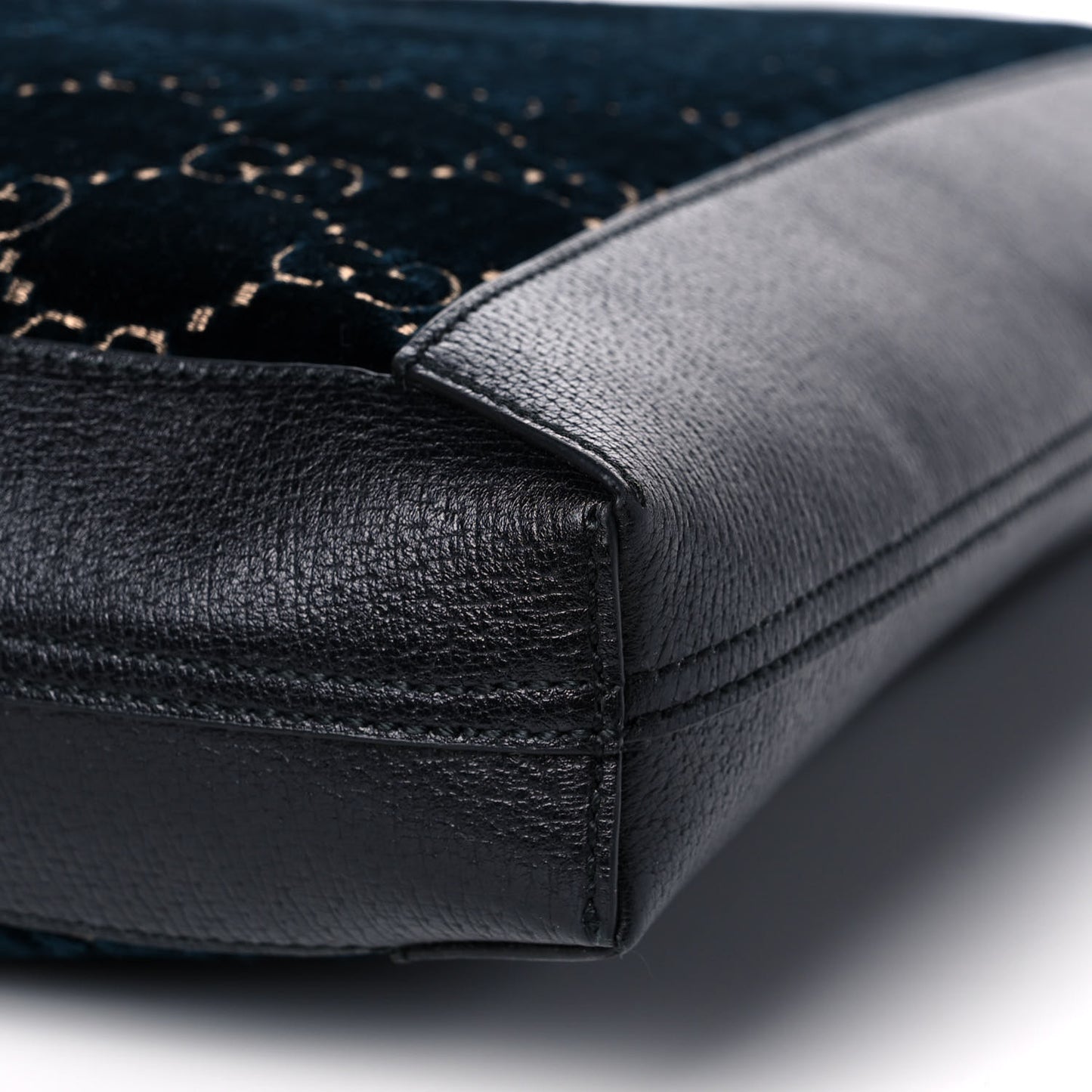 Velvet GG Monogram Textured Calfskin Web Large Ophidia Vertical Shopping Tote Blue Beige Black