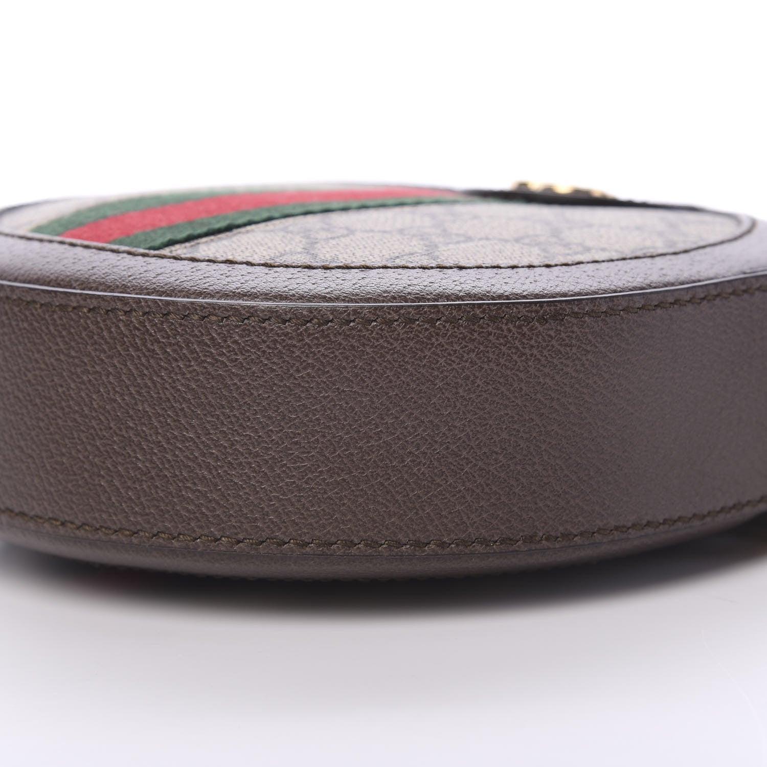 Gucci GG Supreme Monogram Web Mini Ophidia Round Shoulder Bag Brown 8 of 10