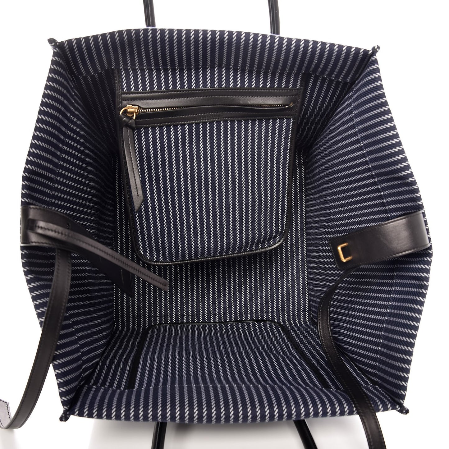 Cotton Canvas Striped Medium Phantom Luggage Navy White