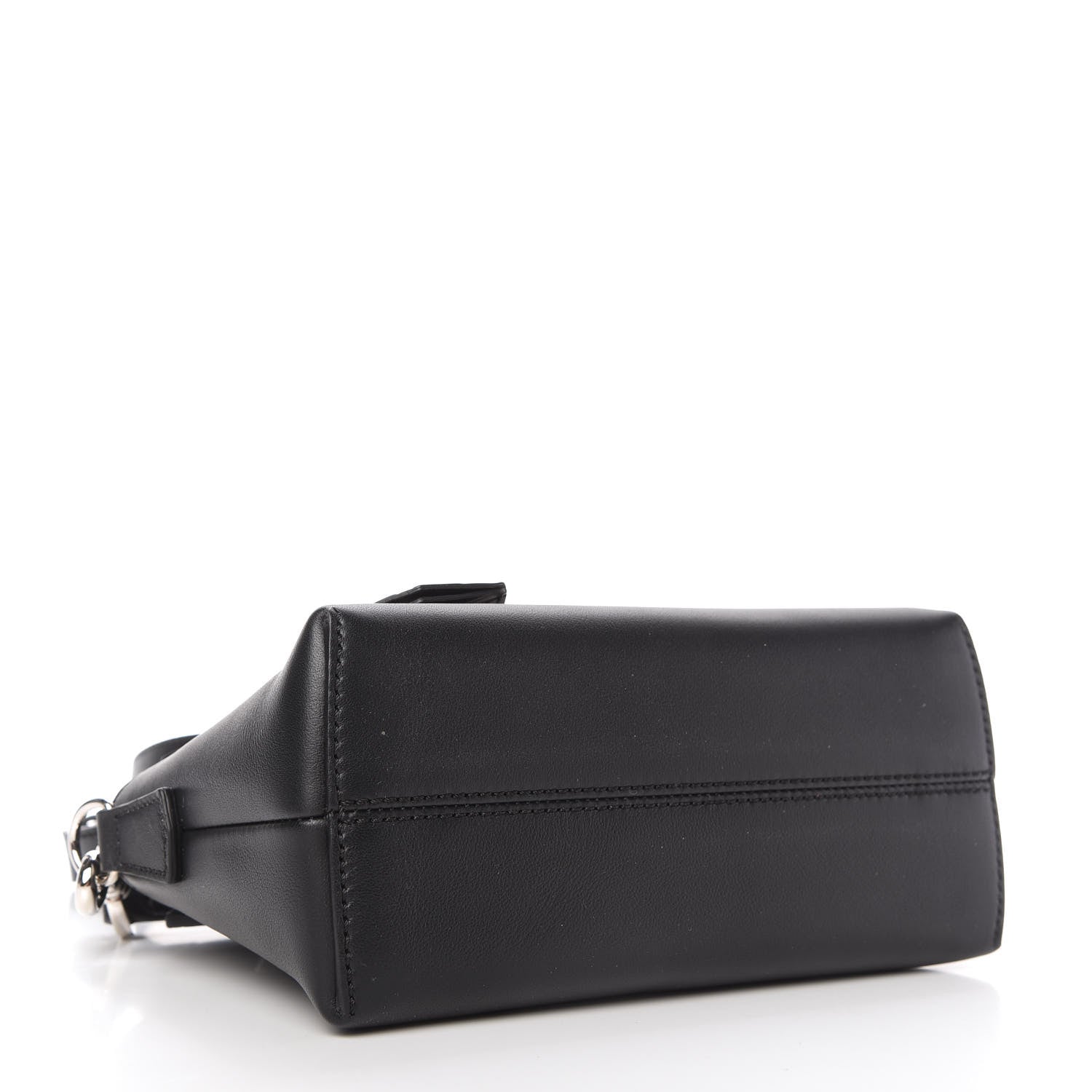 Fendi Vitello Dolce Bi-Color FF 1974 Embossed Mini By The Way Boston Bag Black Maya 4 of 10