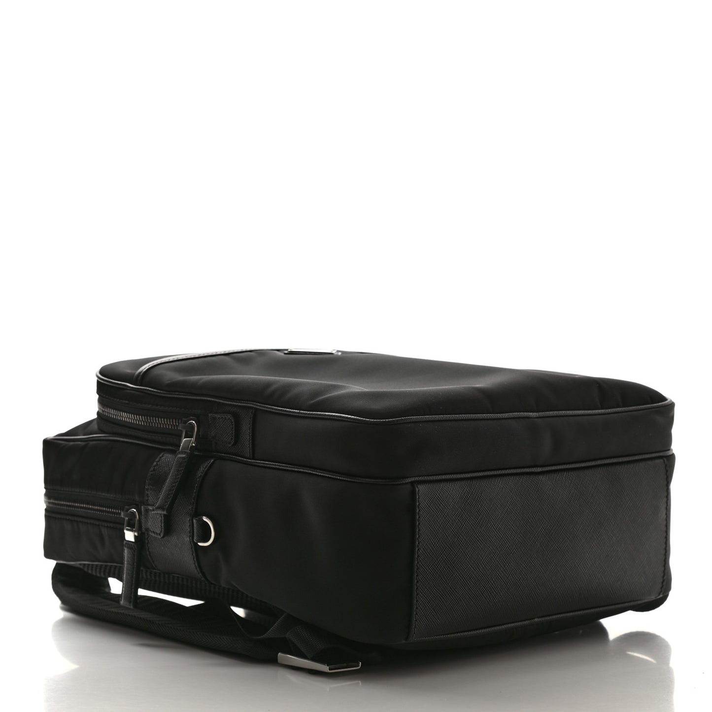 Re-Nylon Saffiano Mens Backpack Black