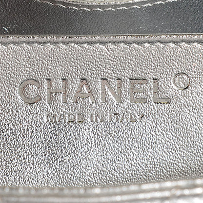 Chanel Metallic Lambskin Quilted Jumbo Single Flap Silver 6 of 8