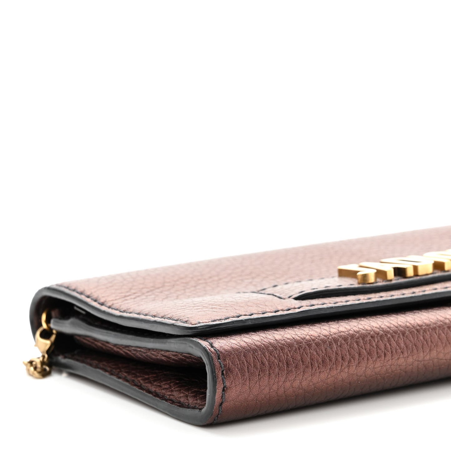 Metallic Calfskin J'adior Croisiere Chain Wallet