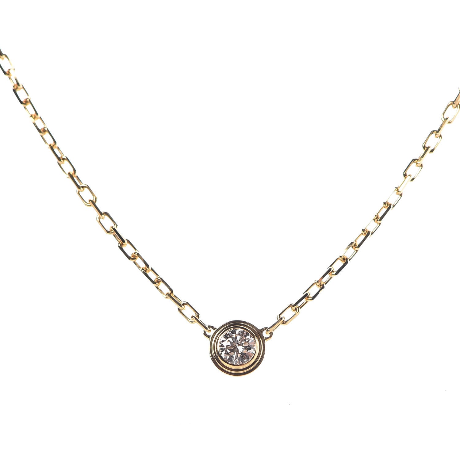 Cartier 18K Yellow Gold Diamond SM D'Amour Pendant Necklace 3 of 5