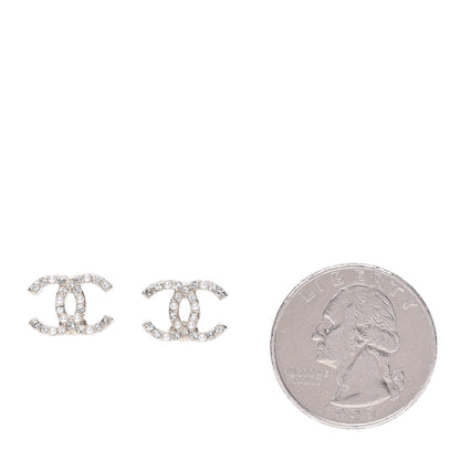 Chanel Crystal Pearl CC Earrings Gold 2 of 5
