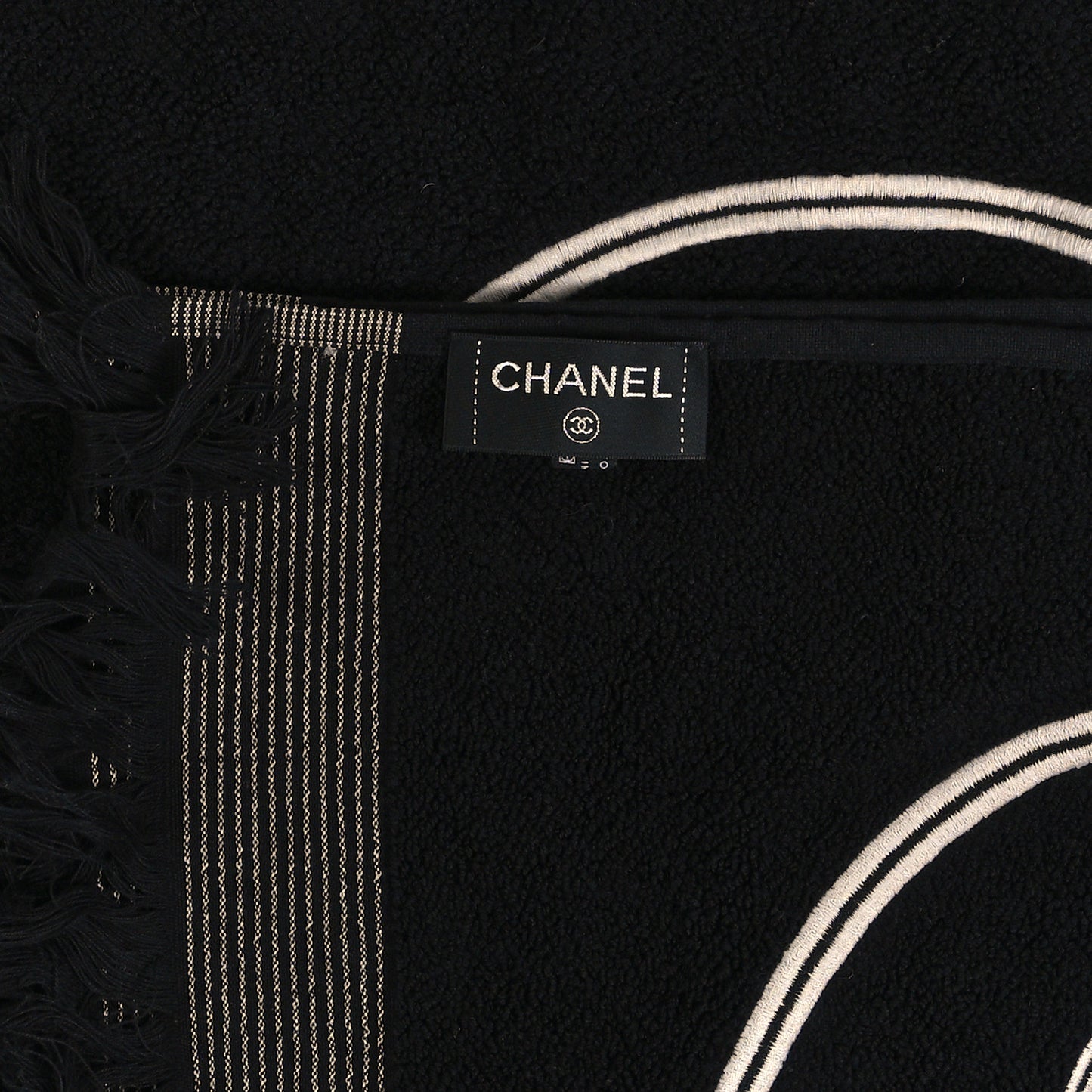 Terry Cotton CC Beach Towel Black