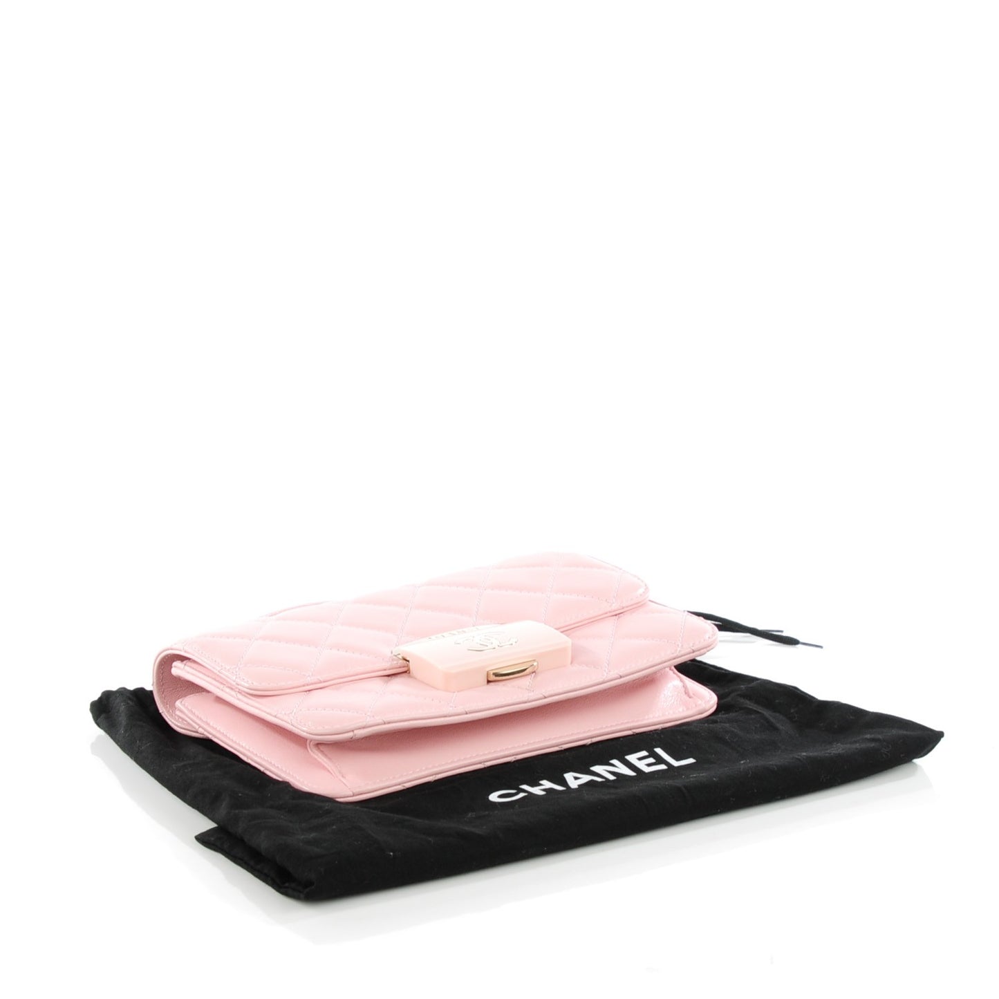 Sheepskin Quilted Mini Beauty Lock Flap Pink