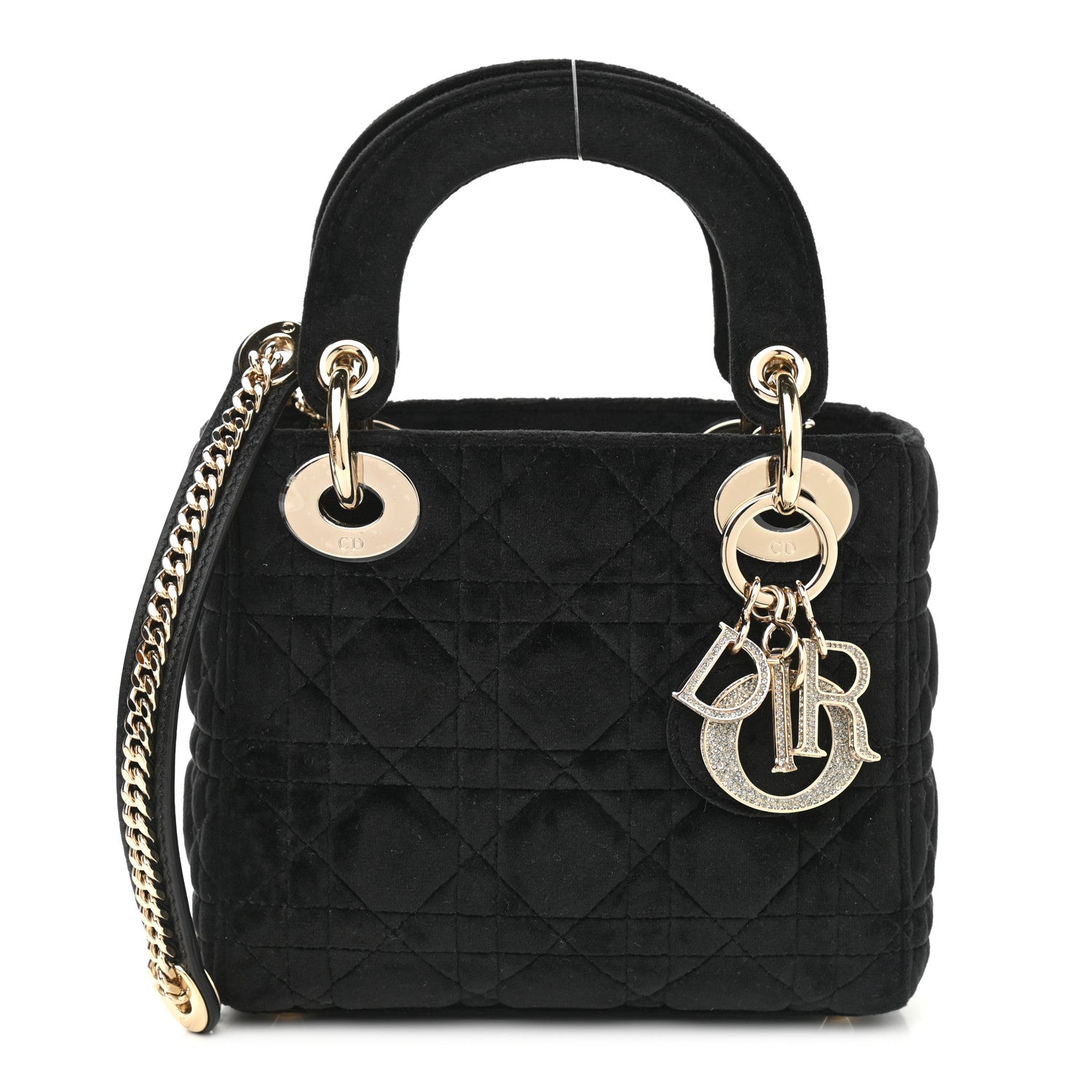 Christian Dior Velvet Mini Lady Dior Black 1 of 9