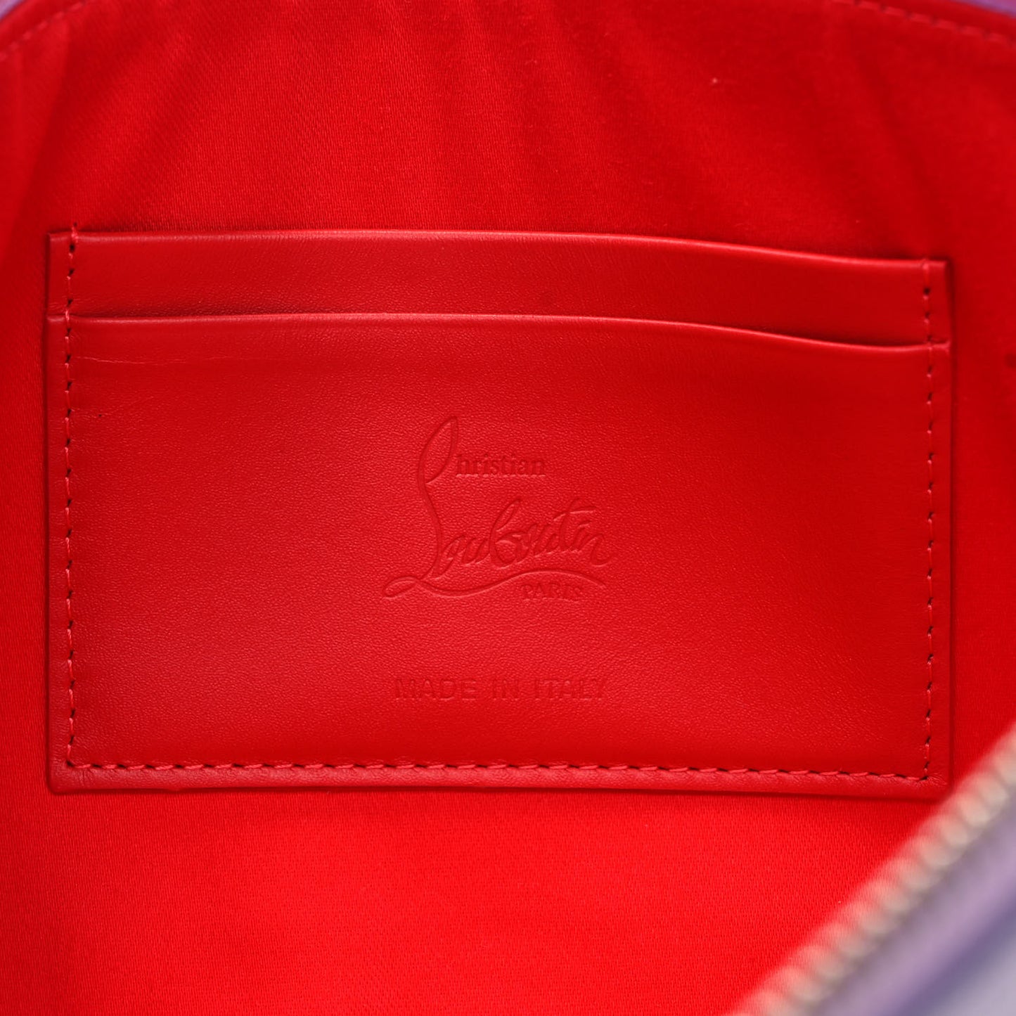 Calfskin Loubila Hybrid Pouch Lilac