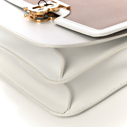 Burberry Smooth Calfskin Monogram Medium TB Bag Chalk White Camel 9 of 17