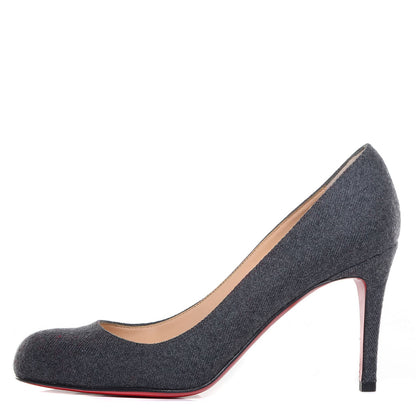 Christian Louboutin Flannel Simple 85 Pumps Light Grey 36.5 1 of 7