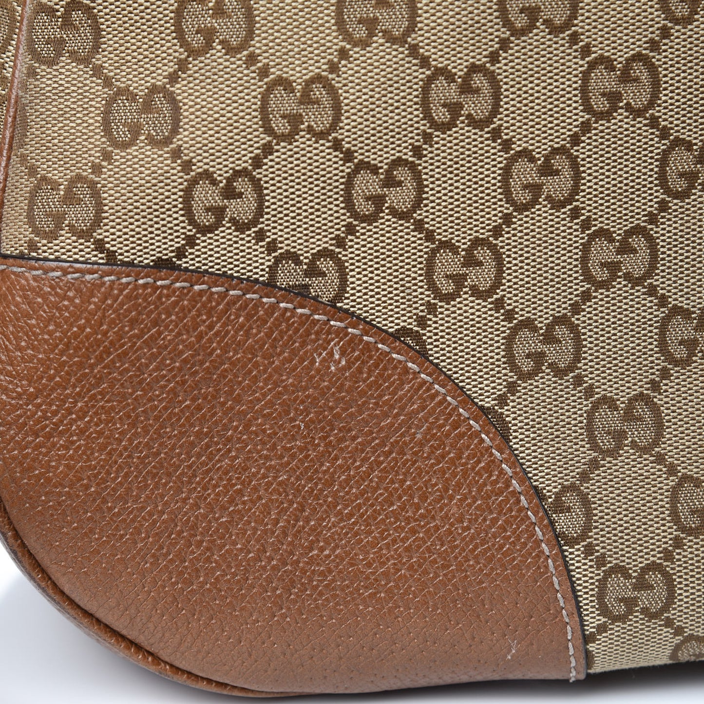 Monogram Textured Calfskin Large Bree Hobo Beige Ebony Nocciola