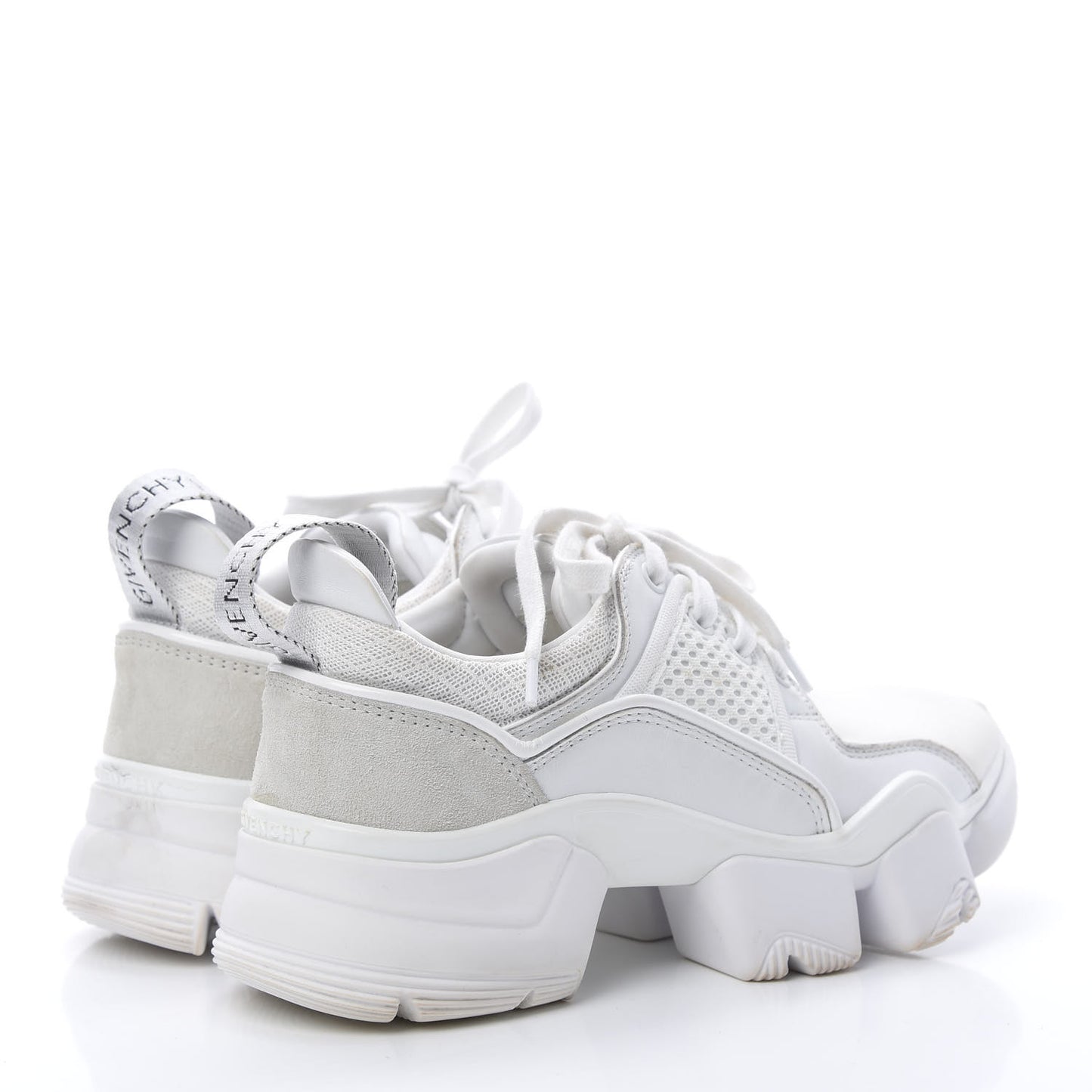 Neoprene Suede Mesh Baisse Jaw Low Sneakers 36.5 White