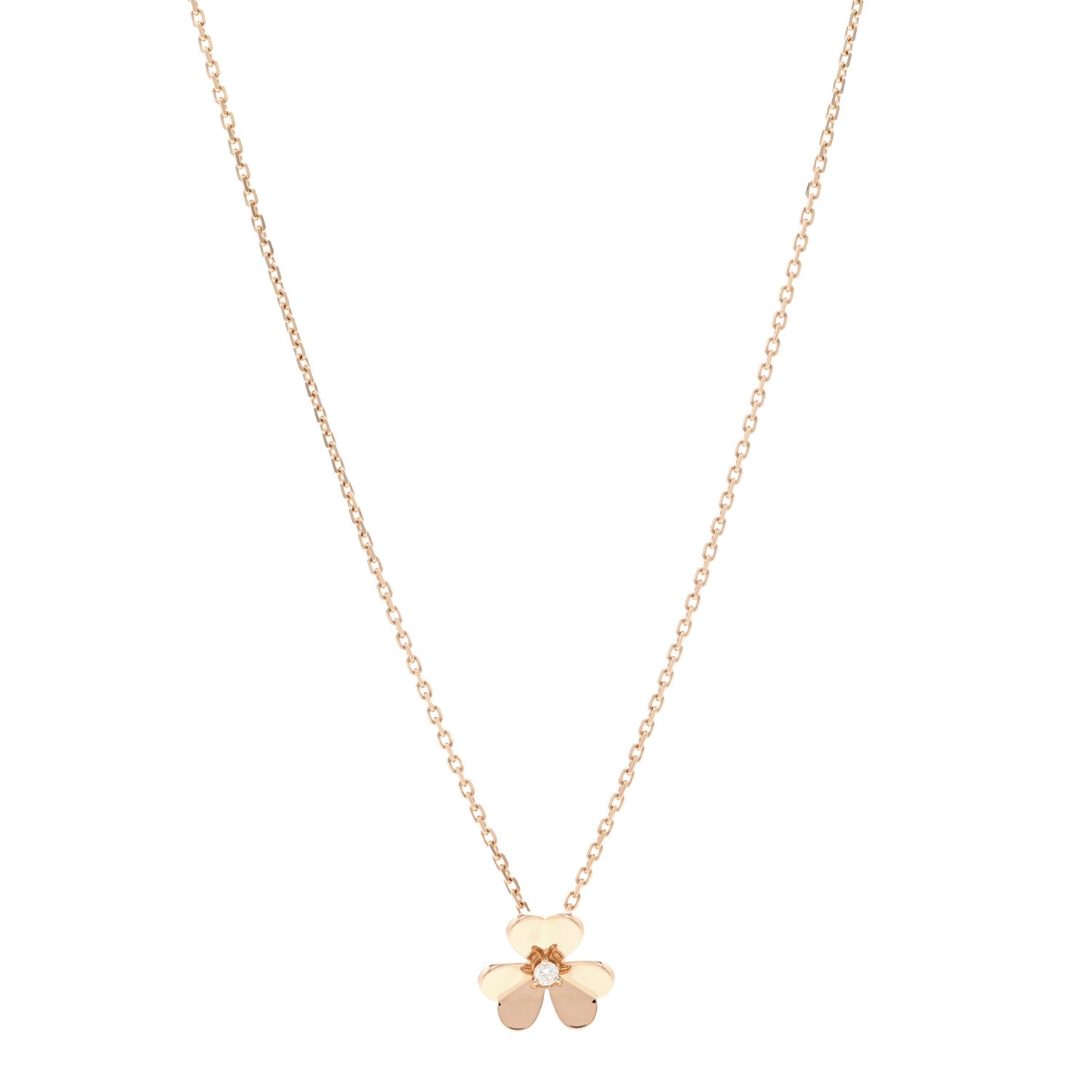 18K Rose Gold Diamond Small Frivole Pendant Necklace