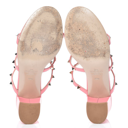 Valentino Garavani Calfskin Rockstud 60mm Caged Slide Sandals 38.5 Paradise Rose 7 of 12