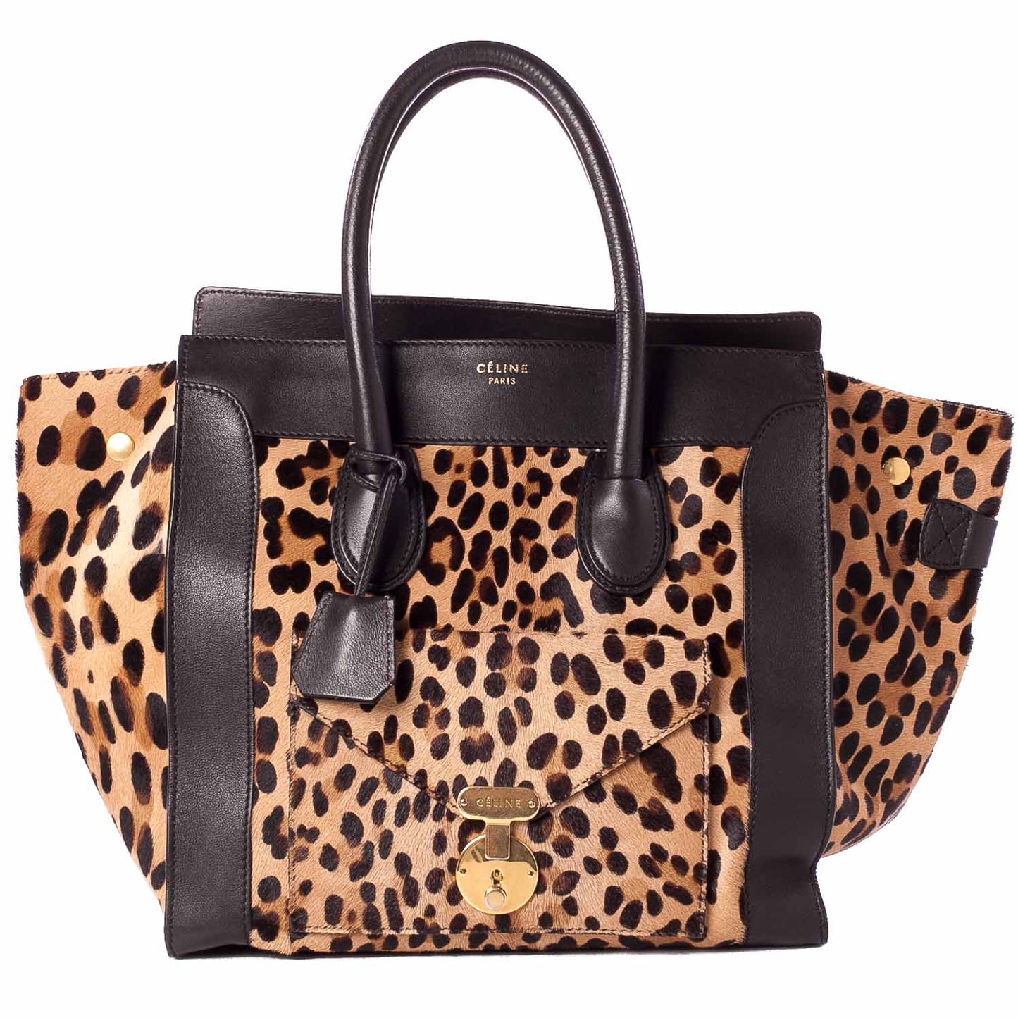 Leopard Pony Hair Mini Envelope Luggage