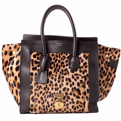 Celine Leopard Pony Hair Mini Envelope Luggage 1 of 10