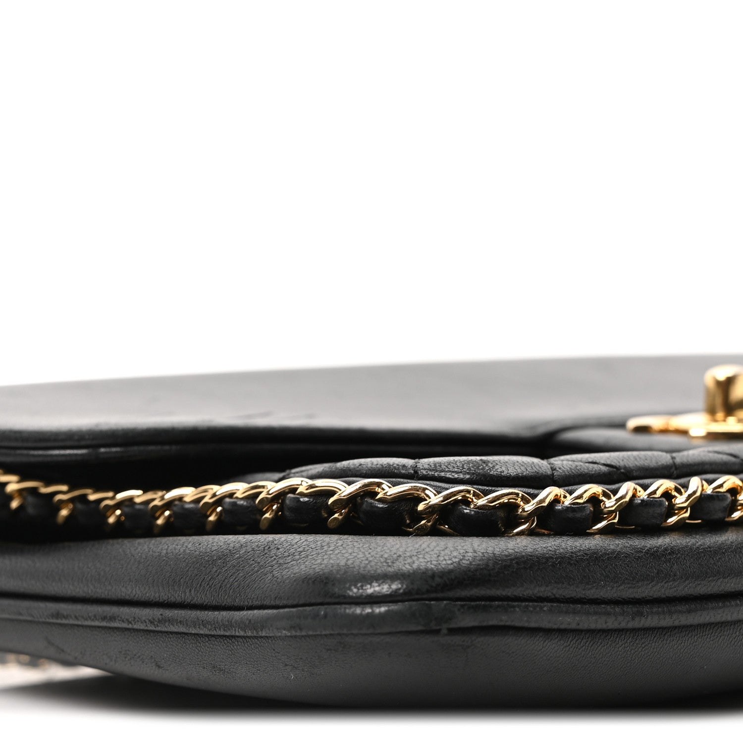 Chanel Lambskin Quilted Large CC Unchained Crossbody Black 16 of 19
