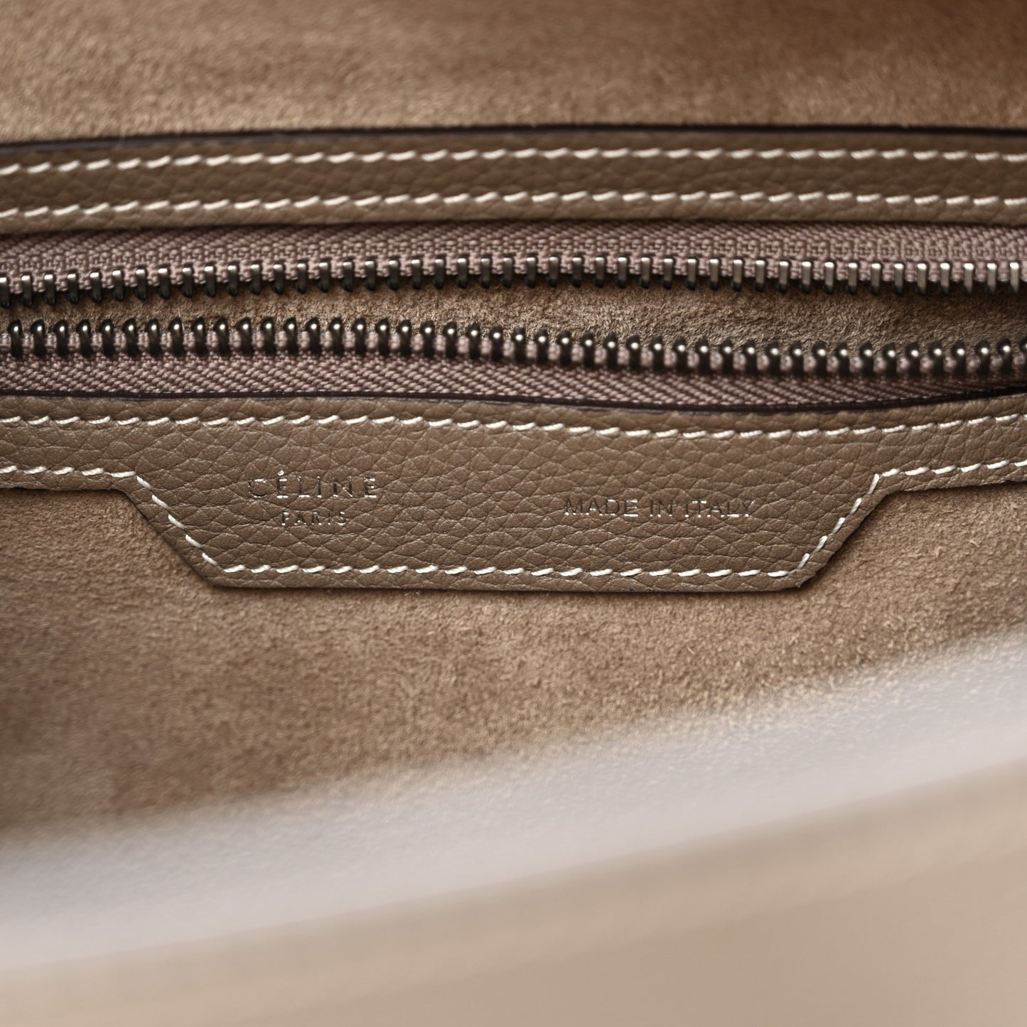 Drummed Calfskin Micro Luggage Souris