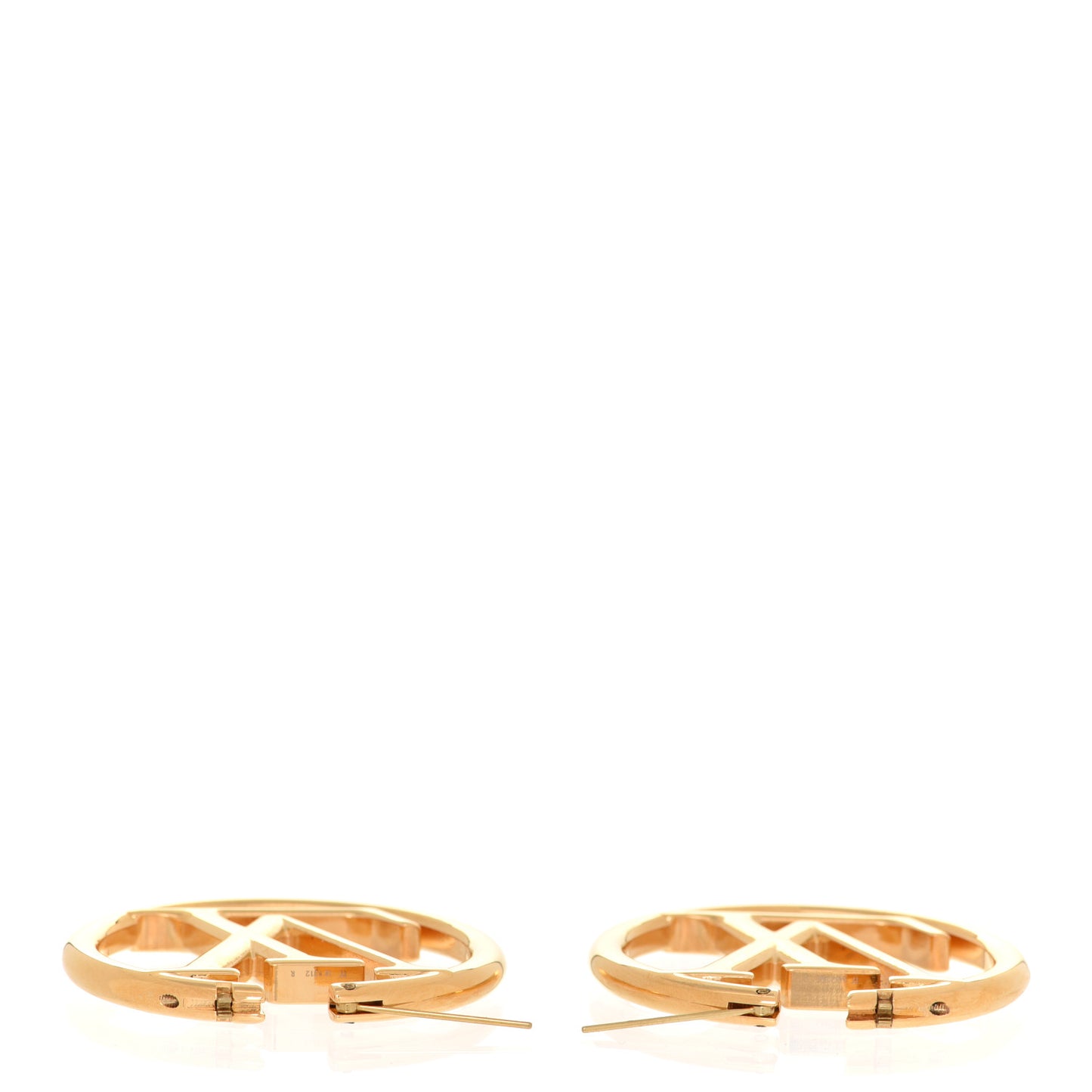Metal Louise Hoop Earrings Gold